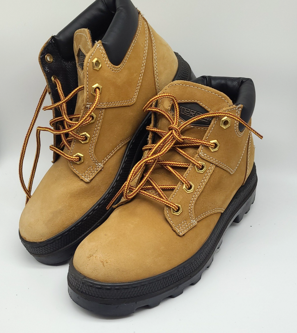 Terra CSA Green Triangle Work Boots Womens 7 Tan Leather Steel Toe Canada 18930H